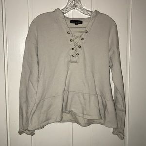 Crisscross long sleeve shirt